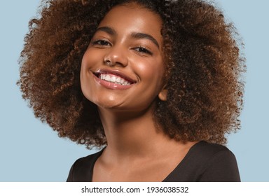 Black Skin Beauty Woman Healthy Teeth Smile Female Beautiful Model Face Skin Care