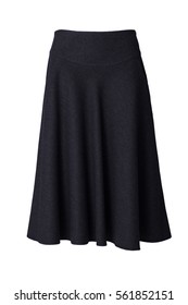 Black skirt isolated on white background
