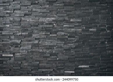 Black Slate Wall Texture And Background, Old  Vintage