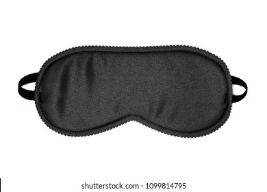 Black sleeping eye mask, isolated on white background - Shutterstock ID 1099814795