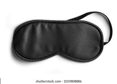 Black Sleeping Mask, Isolated On White Background