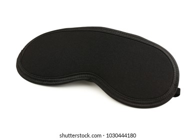 Black Sleeping Mask Isolated On White