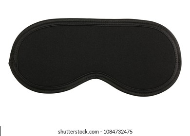 Black Sleeping Mask Isolated On White