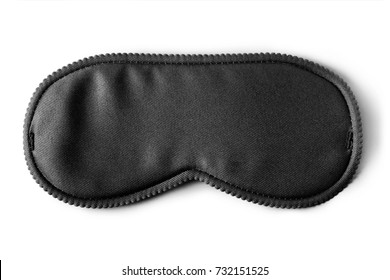 Black Sleeping Mask, Isolated On White Background