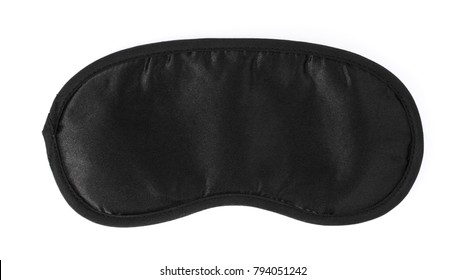 Black Sleeping Mask Isolated On A White Background. 