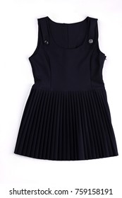 Black Sleeveless Pleated Dress Girls School Stock Photo 759158191 ...