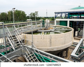 Black Sludge Disposal From Clarify Tank In Power Plant.