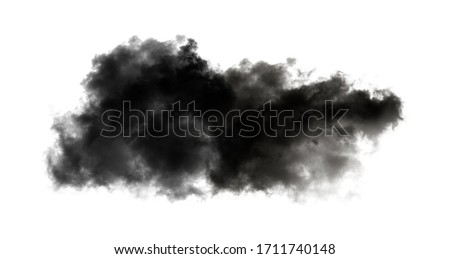 black smoke isolated on black background