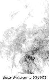 Black Smoke On White Background