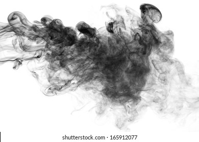 Black Smoke On A White Background