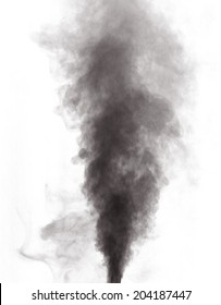 Black Smoke On White Background 