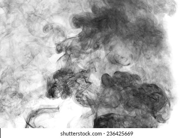 Black Smoke On White Background Stock Photo 236425669 | Shutterstock