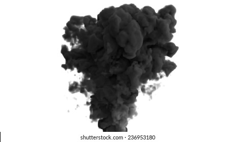 Black Smoke On White Background