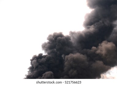 Black Smoke On White Background