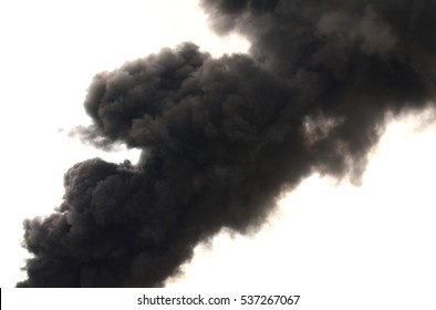 Black Smoke On A White Background