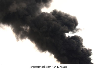 Black Smoke On White Background