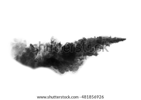 Black Smoke On White Background