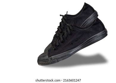 Black Sneakers Isolated From The Background