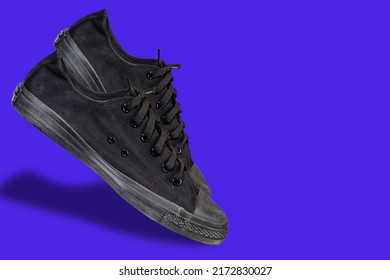 Black Sneakers Isolated From The Background