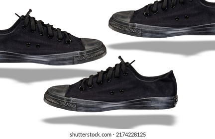 Black Sneakers Isolated From The Background