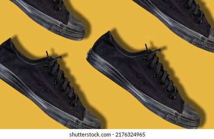 Black Sneakers Isolated From The Background