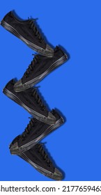 Black Sneakers Isolated From The Background