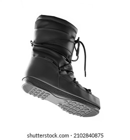 Black Snow Boot, Women's Fashion, Warm Boots, Moon Boot, Snow Shoes, Product Photography