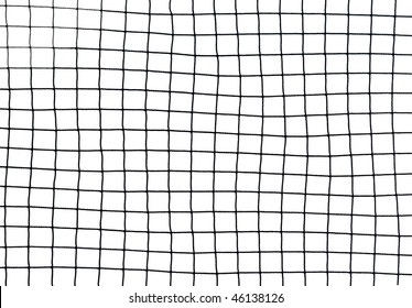 Black Soccer Net Texture Isolated On White