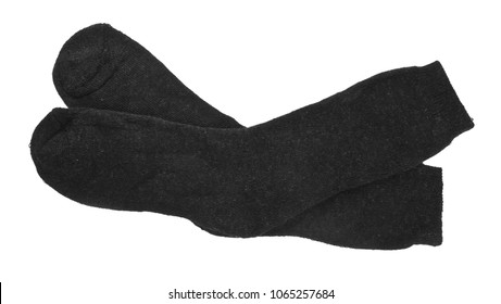 Black Socks Isolated On White Background Stock Photo 1065257684 ...