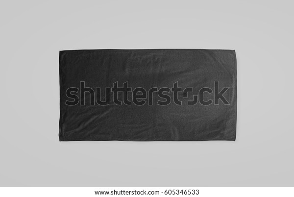 Download Black Black Soft Beach Towel Mockup Stock Photo Edit Now 605346533