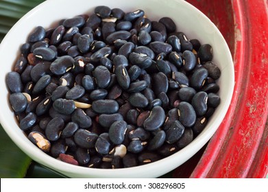 Black Soy Bean In White Bowl
