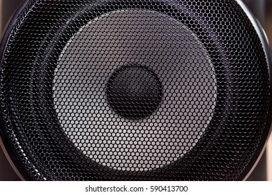black speaker, close-up
