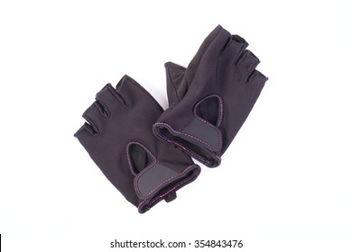 Black sports fingerless gloves 