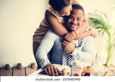 Black Spouse Having Precious Time Together