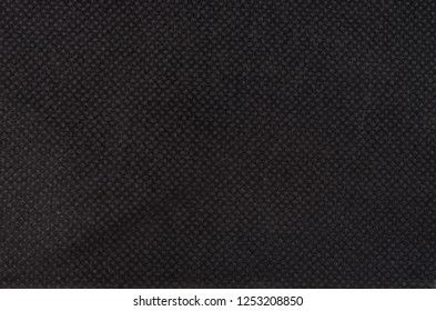 Black Spunbond Non-woven Geotextile Close-up Macro