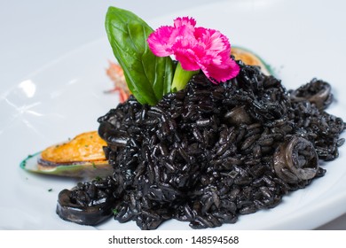 Black Squid Ink Risotto Rice Squid Stock Photo 148594568 | Shutterstock
