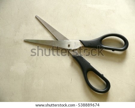 black stainless scissors