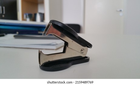 Black Staple Remover On The Office Desk