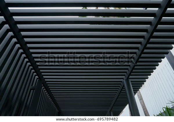 Black Steel Battens Modern Building Stock Photo Edit Now