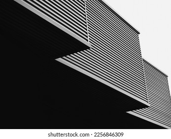 Black steel Facade Modern Building Exterior Architecture details