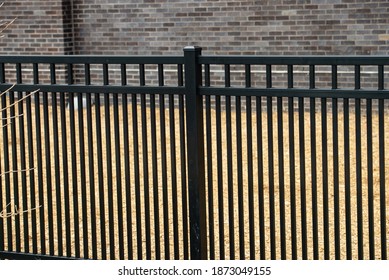 Black Steel Fence Residential House Modern Stock Photo 1873049155 ...