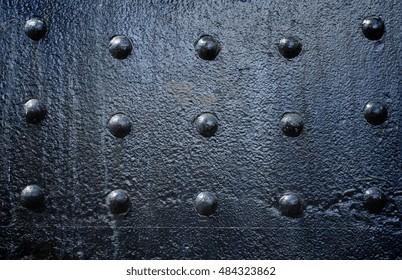 Black Steel Plate With Rivets