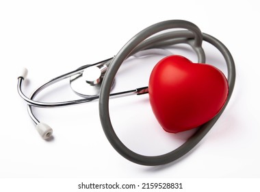 Black Stethoscope Red Heart Isolated On Stock Photo 2159528831 ...