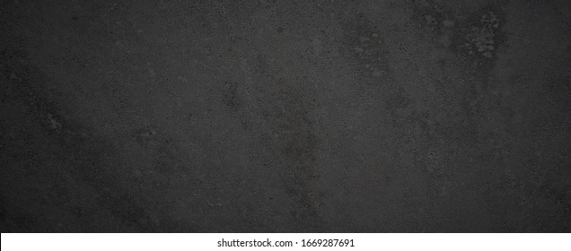 Black Stone Concrete Texture Background Anthracite Panorama Banner Long