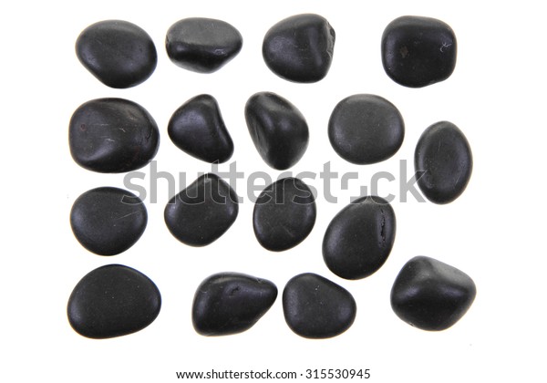 Black Stones Isolated On White Background Stock Photo (Edit Now) 315530945