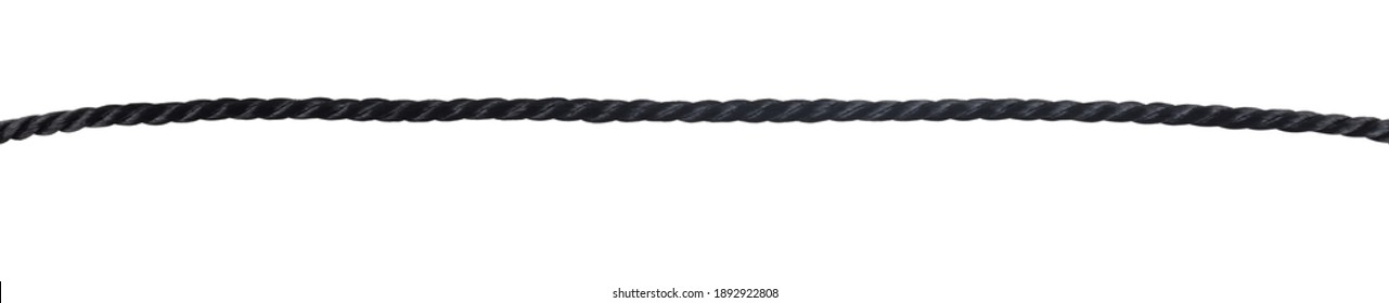 Black Straight Rope Isolated On White