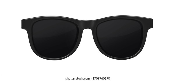 Black sunglasses isolated on white background - Shutterstock ID 1709760190