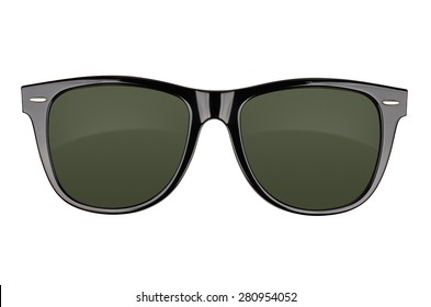 Black sunglasses isolated on white background. With clipping path - Shutterstock ID 280954052