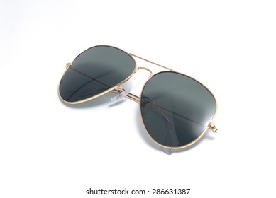 black sunglasses isolated on a white background