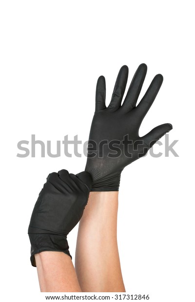 Black Surgical Latex Glove Stock Image Stock Photo (Edit Now) 317312846